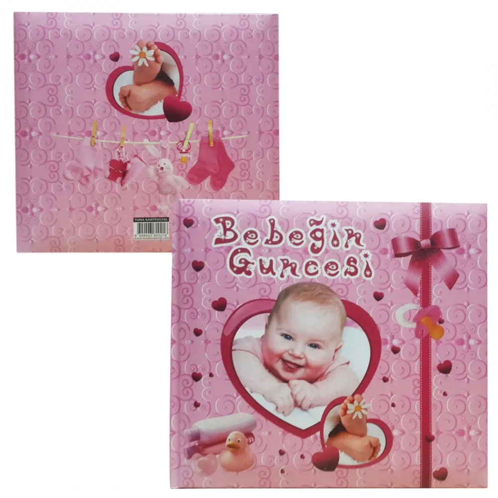 Bebeğin Güncesi Bebek Biberonlu - Bebek Anı Defteri Pembe