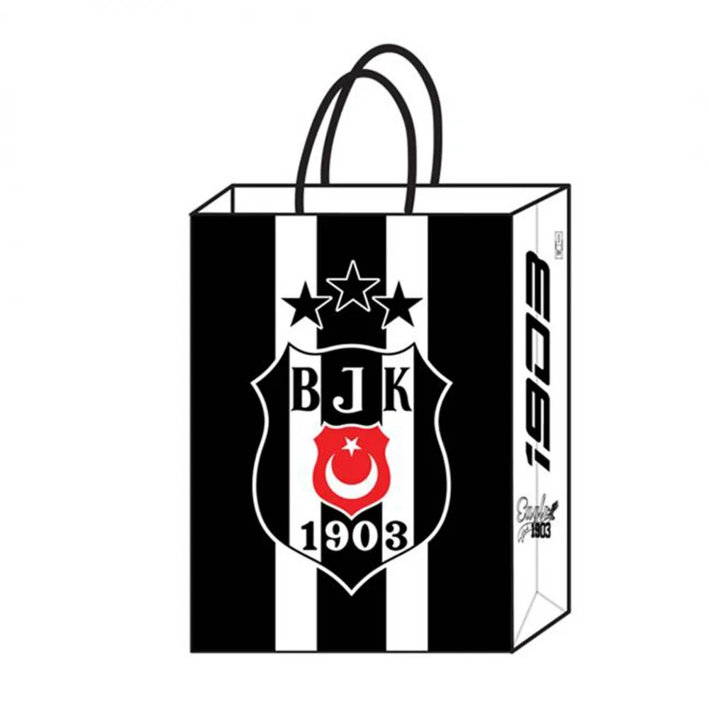 Beşiktaş Temalı Kağıt Parti Çantası Taraftar 18*24 - 12 Adet
