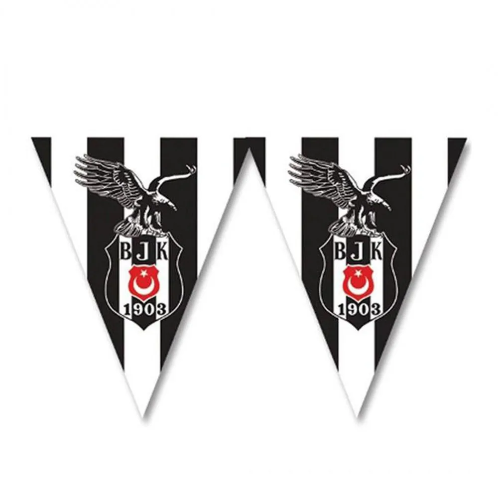 Beşiktaş Temalı Üçgen Flama Bayrak Set