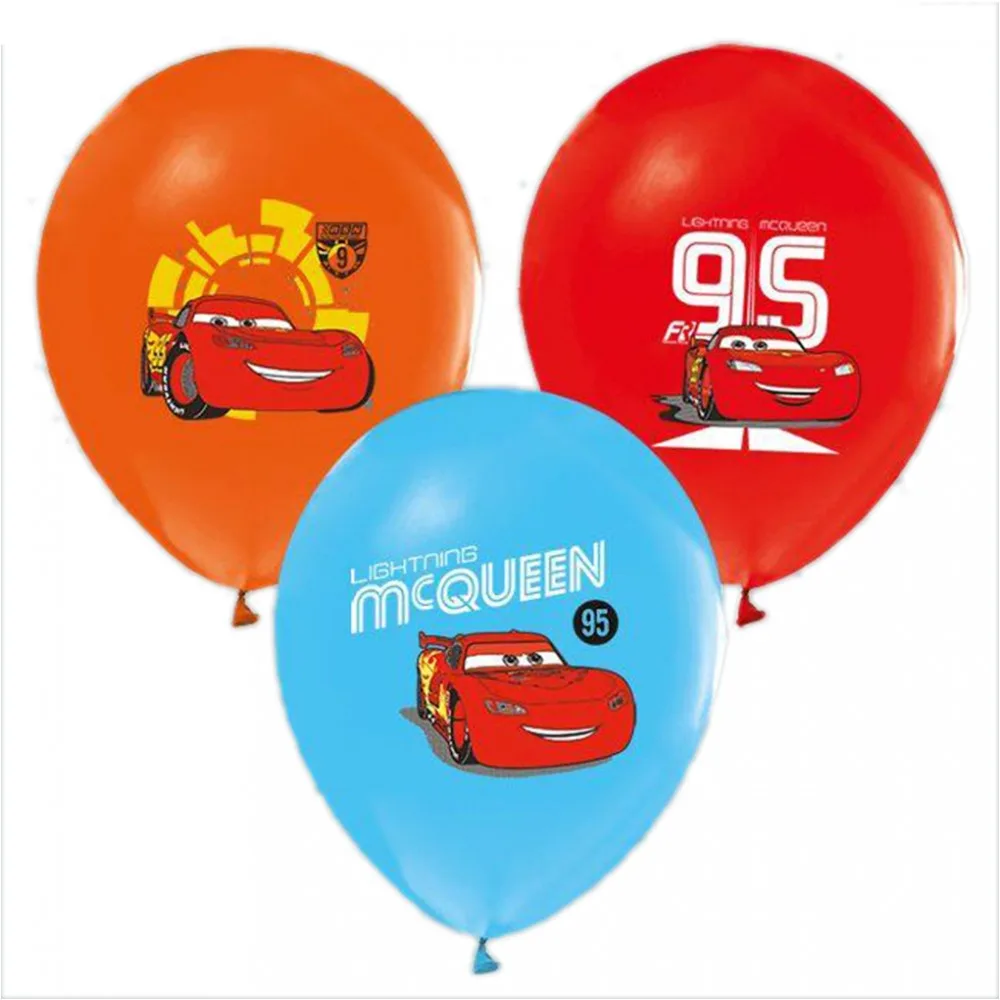 Cars Temalı Balon 4+1 Pastel Karışık - 20 Adet