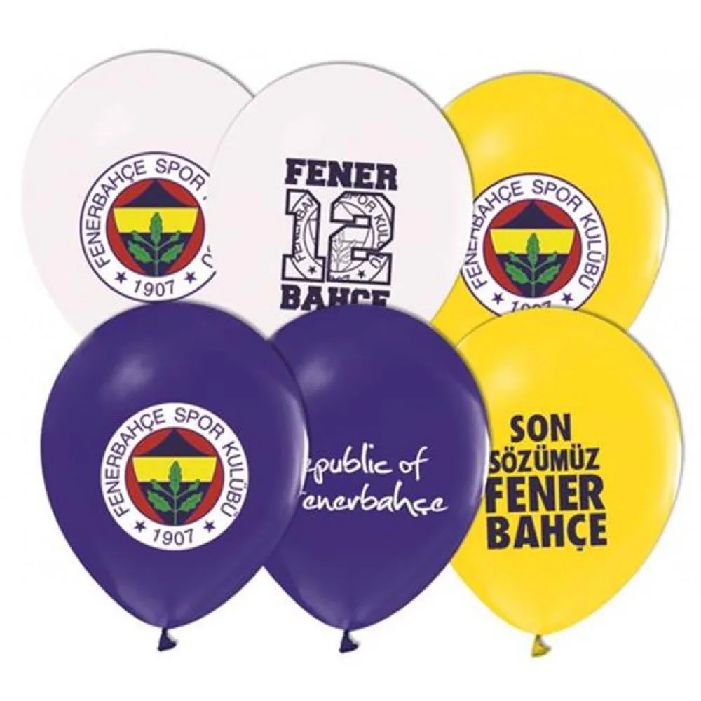 Fenerbahçe Temalı Balon 4+1 Pastel Renk - 20 Adet