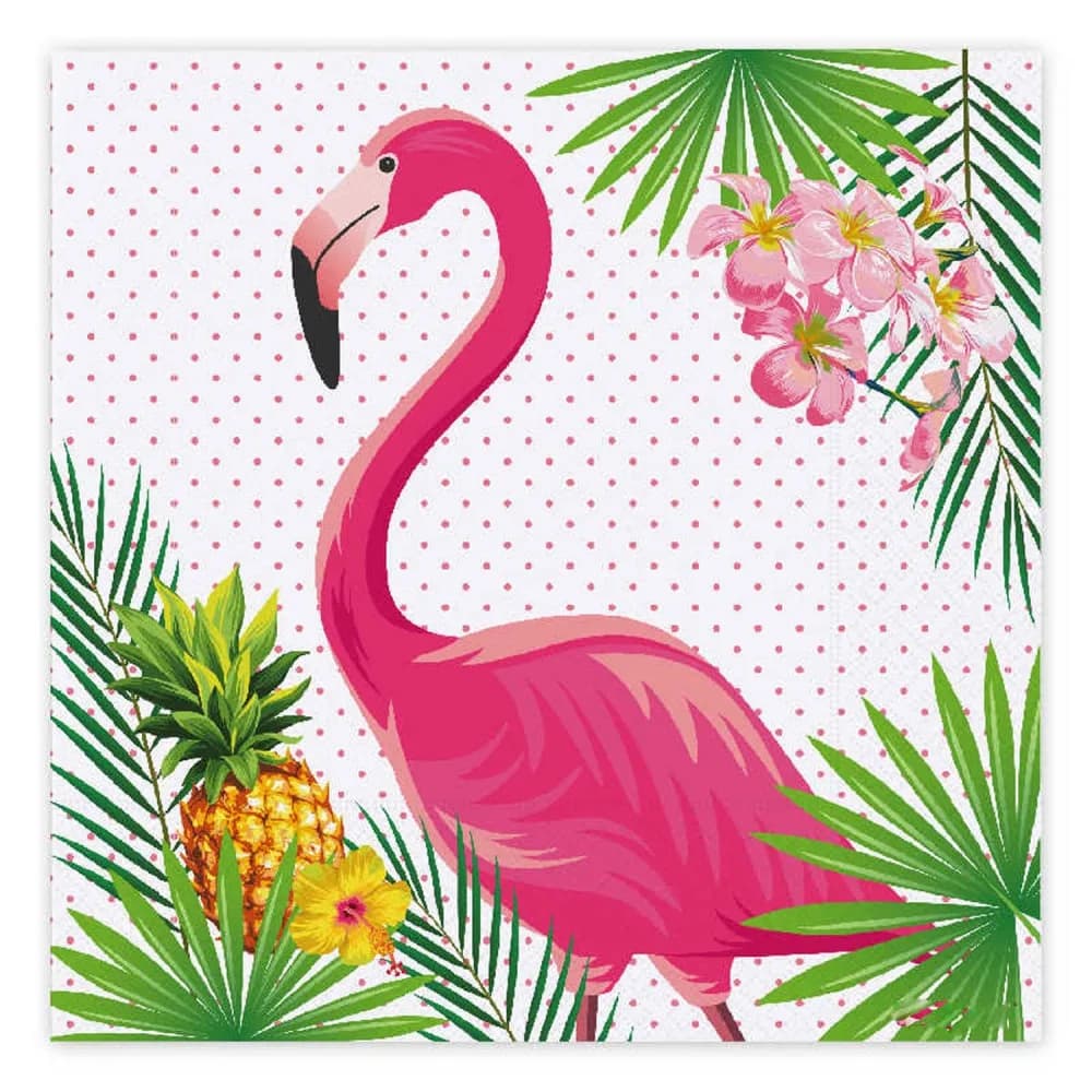 Flamingo Temalı Kağıt Peçete 33 CM X 33 CM - 16 Adet