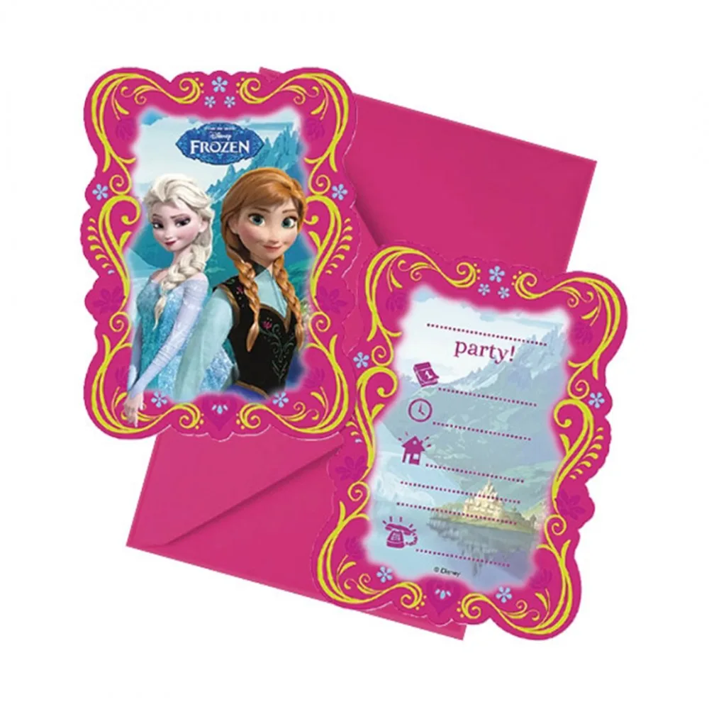 Frozen Temalı Parti Davetiyesi - 6 Adet