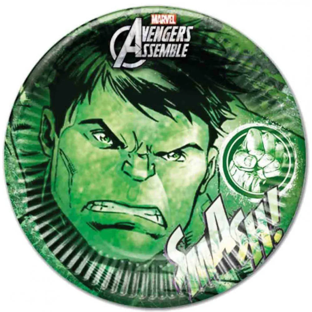 Hulk Temalı Karton Tabak 23 Cm - 8 Adet