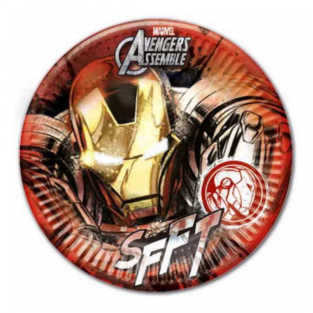 Iron Man Temalı Karton Tabak 23 Cm - 8 Adet