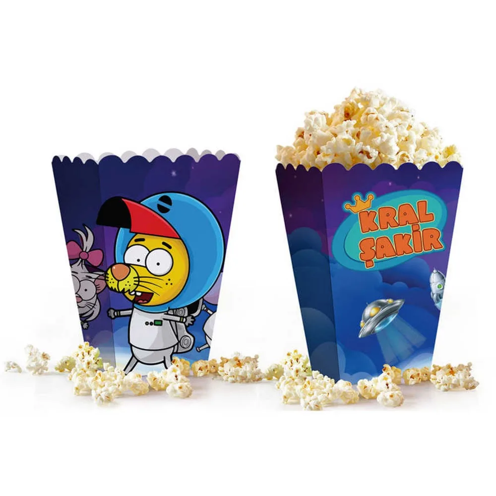 Kral Şakir Uzayda Popcorn Kutusu Mısır Kutusu 0533 - 10 Adet