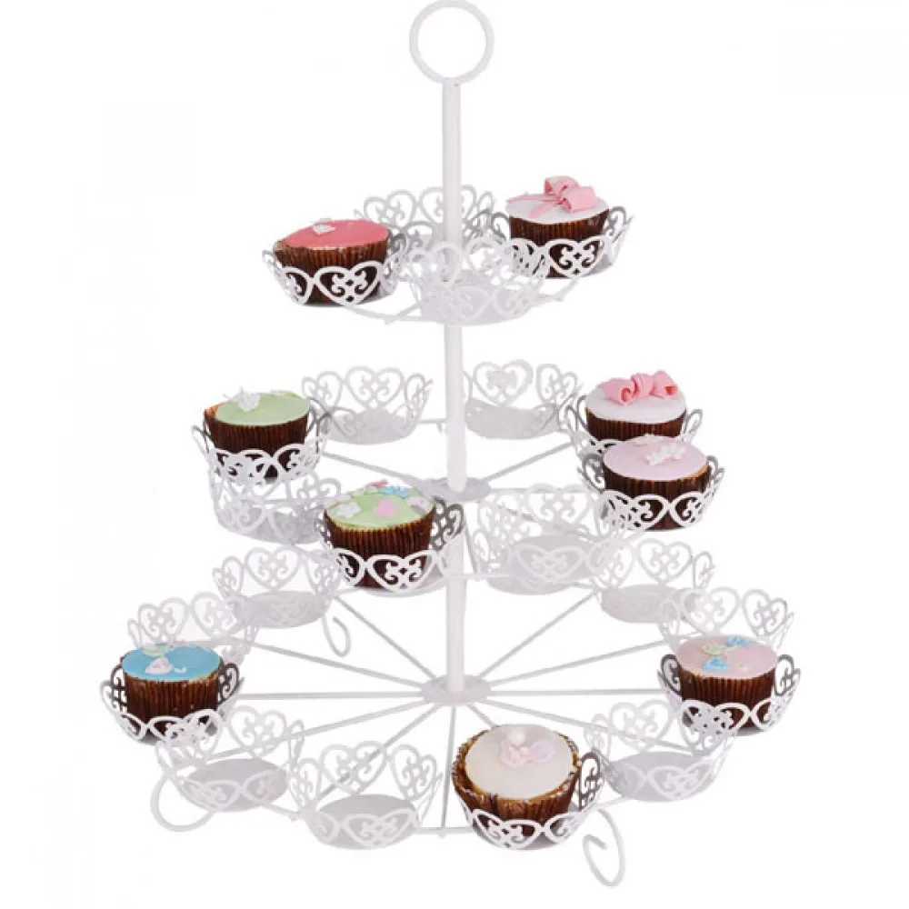 Metal Cupcake Standı 3 Katlı / 24'Lü Kek Standı
