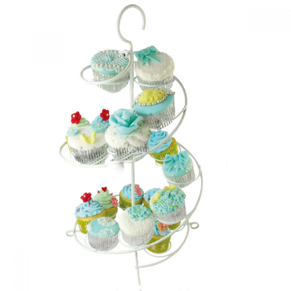 Metal Cupcake Standı Beyaz / 15'Li Kek Standı