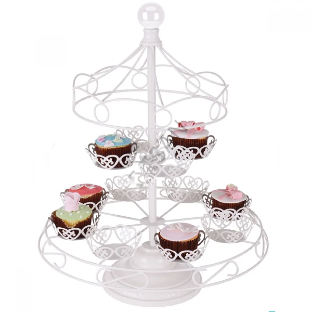 Metal Cupcake Standı Atlıkarınca - 12'Li Kek Standı