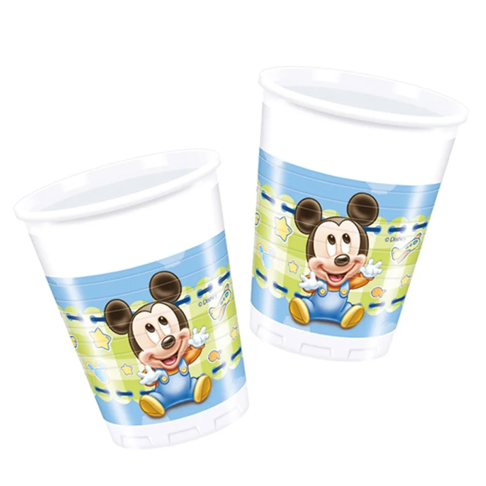 Mıckey Mause Disney Baby Temalı Bardak - 8 Adet