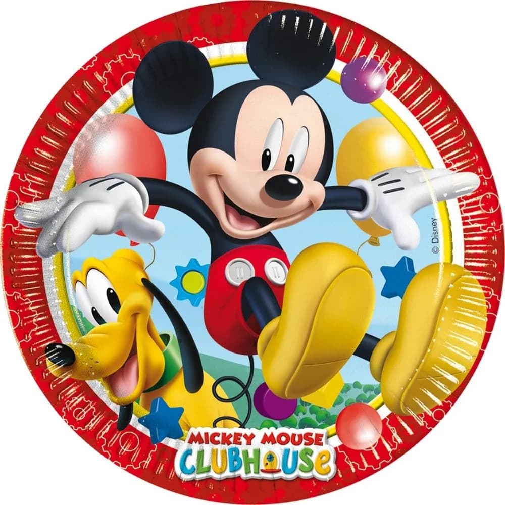 Mickey Mause Temalı Karton Tabak 23 Cm - 8 Adet