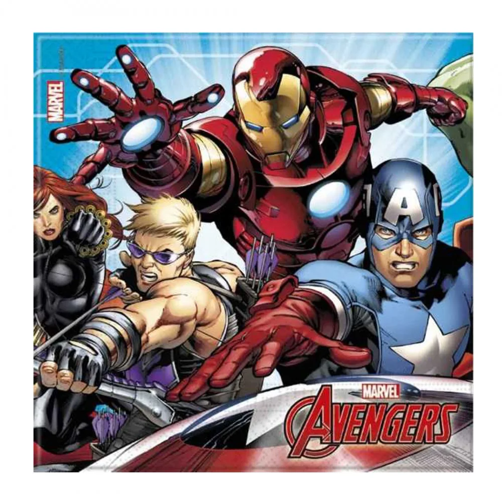 Mighty Avengers Temalı Kağıt Peçete 33X33 Cm - 20 Adet