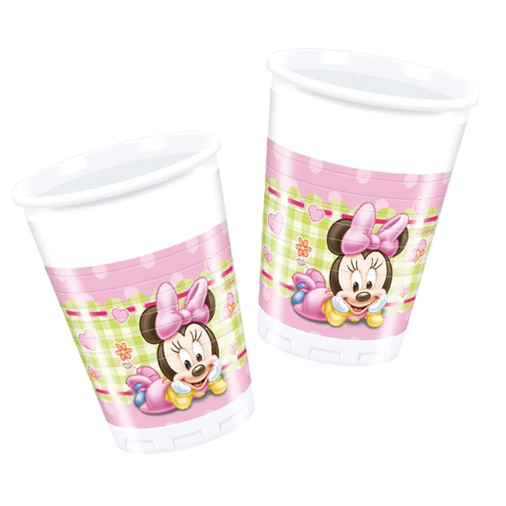Minnie Disney Baby Temalı Bardak - 8 Adet