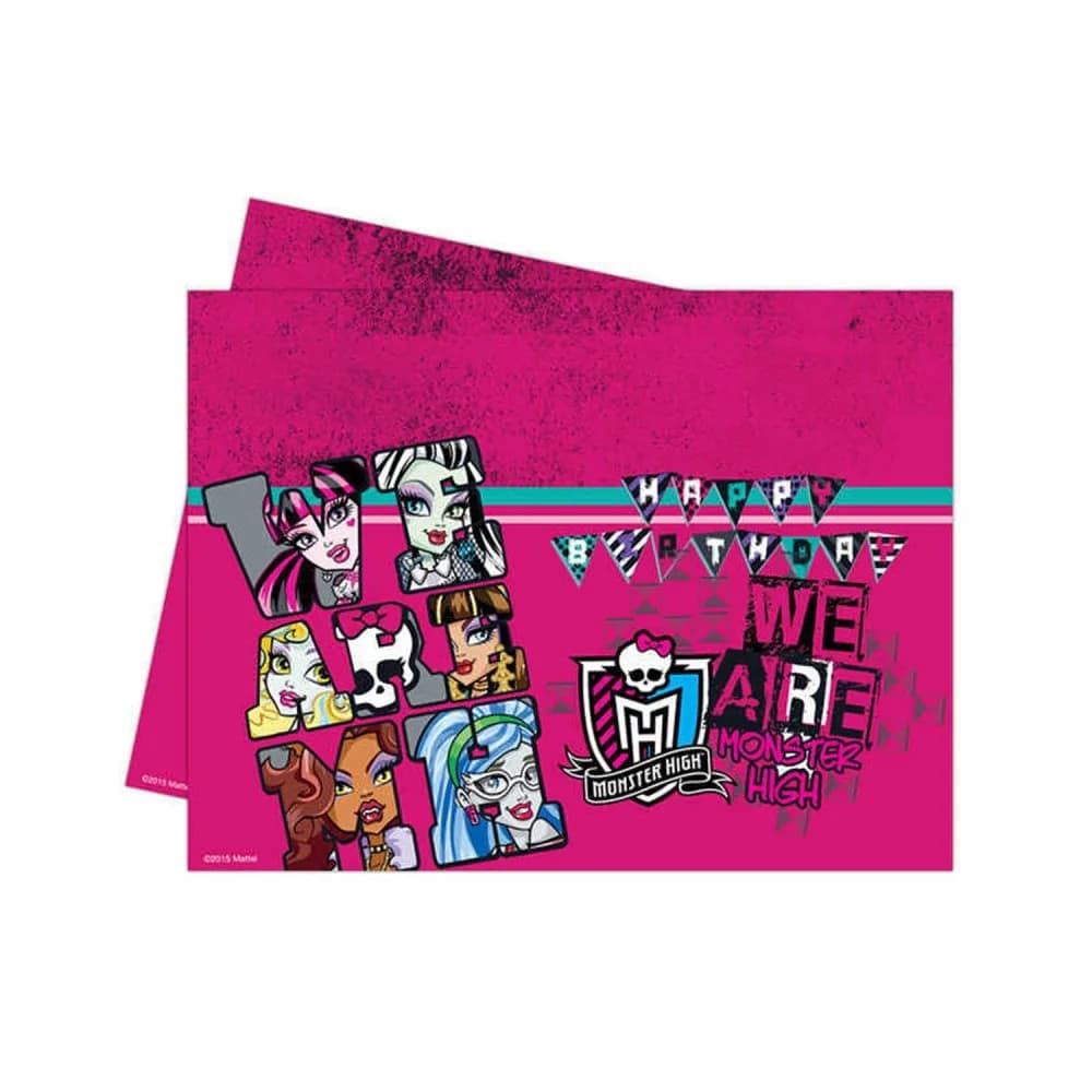 Monster High Temalı Masa Örtüsü 120 x 180 CM
