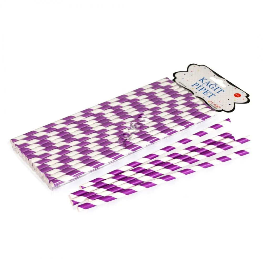 Pipet Kağıt Spiral Modeli - 25 Adet Mor