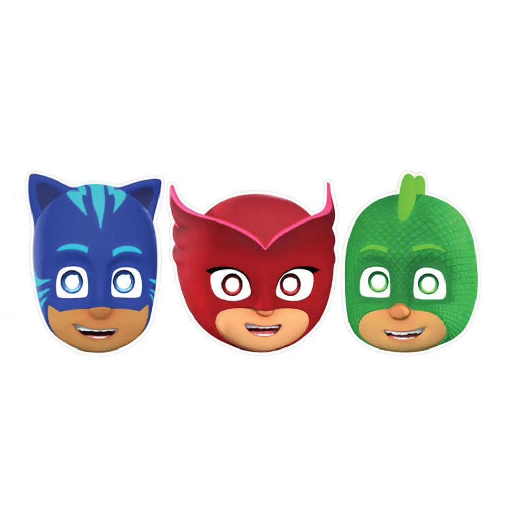 Pj Masks Temalı Kağıt Maske - 6 Adet