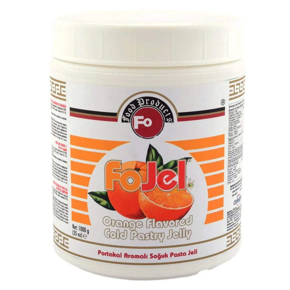 Portakal Aromalı Bitkisel Dekoratif Soğuk Pasta Jeli 1 KG