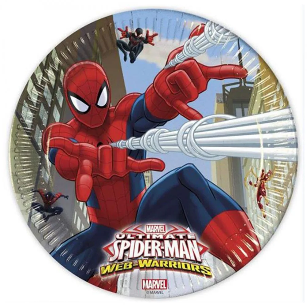 Spiderman Web Warriors Temalı Karton Tabak 23 Cm - 8 Adet