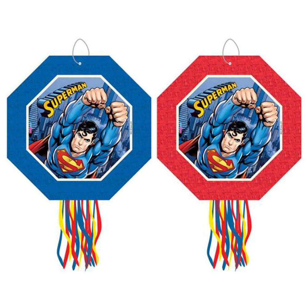 Superman Temalı Pinyata Çubuklu