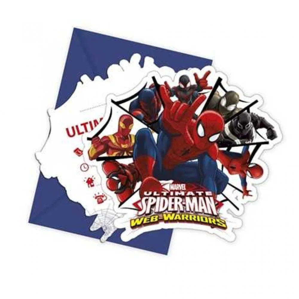 The Amazing Spiderman Temalı 2 Parti Davetiyesi - 6 Adet