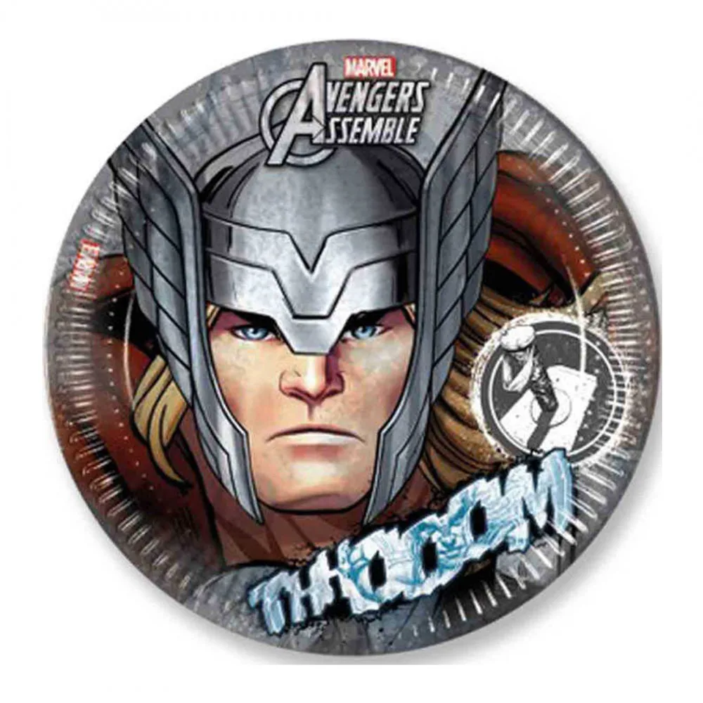 Thor Temalı Karton Tabak 23 Cm - 8 Adet