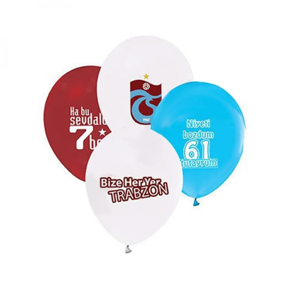 Trabzonspor Temalı Taraftar Balon 3+1 - 20 Adet
