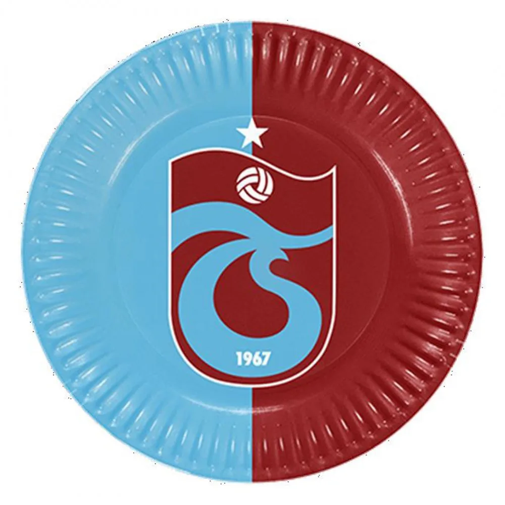 Trabzonspor Temalı Taraftar Karton Tabak 23 Cm - 8 Adet