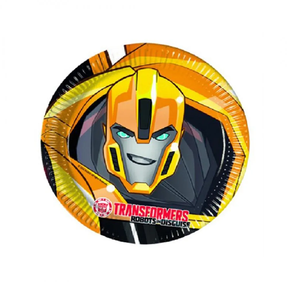 Transformers Temalı Karton Tabak 23 Cm - 8 Adet