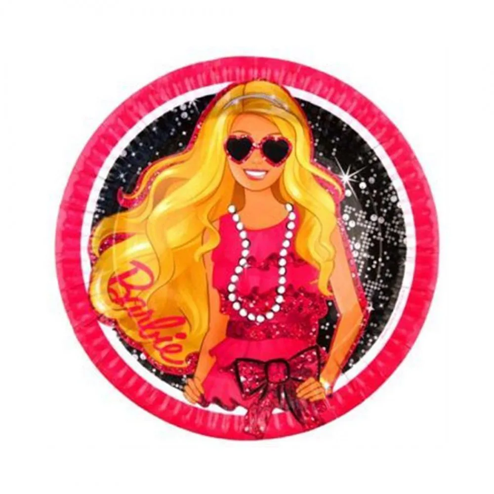 Barbie Klasik Temalı Karton Tabak 23 Cm - 8 Adet