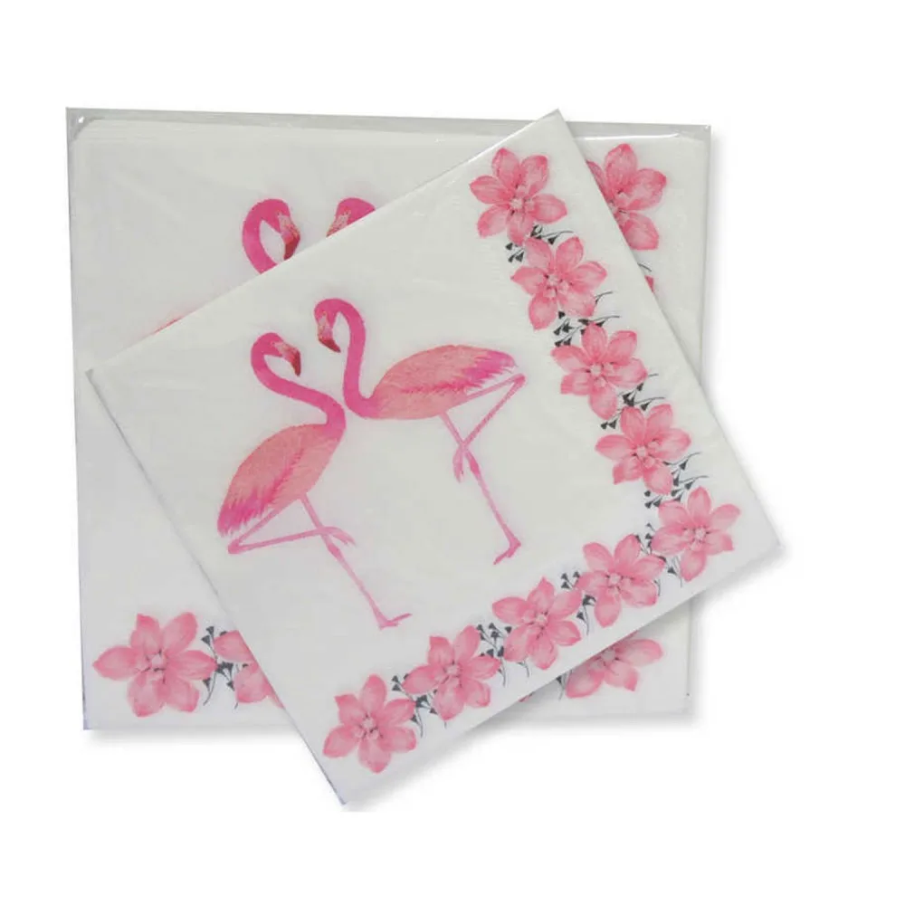 Flamingo Temalı Kağıt Peçete 33 CM X 33 CM - 20 Adet