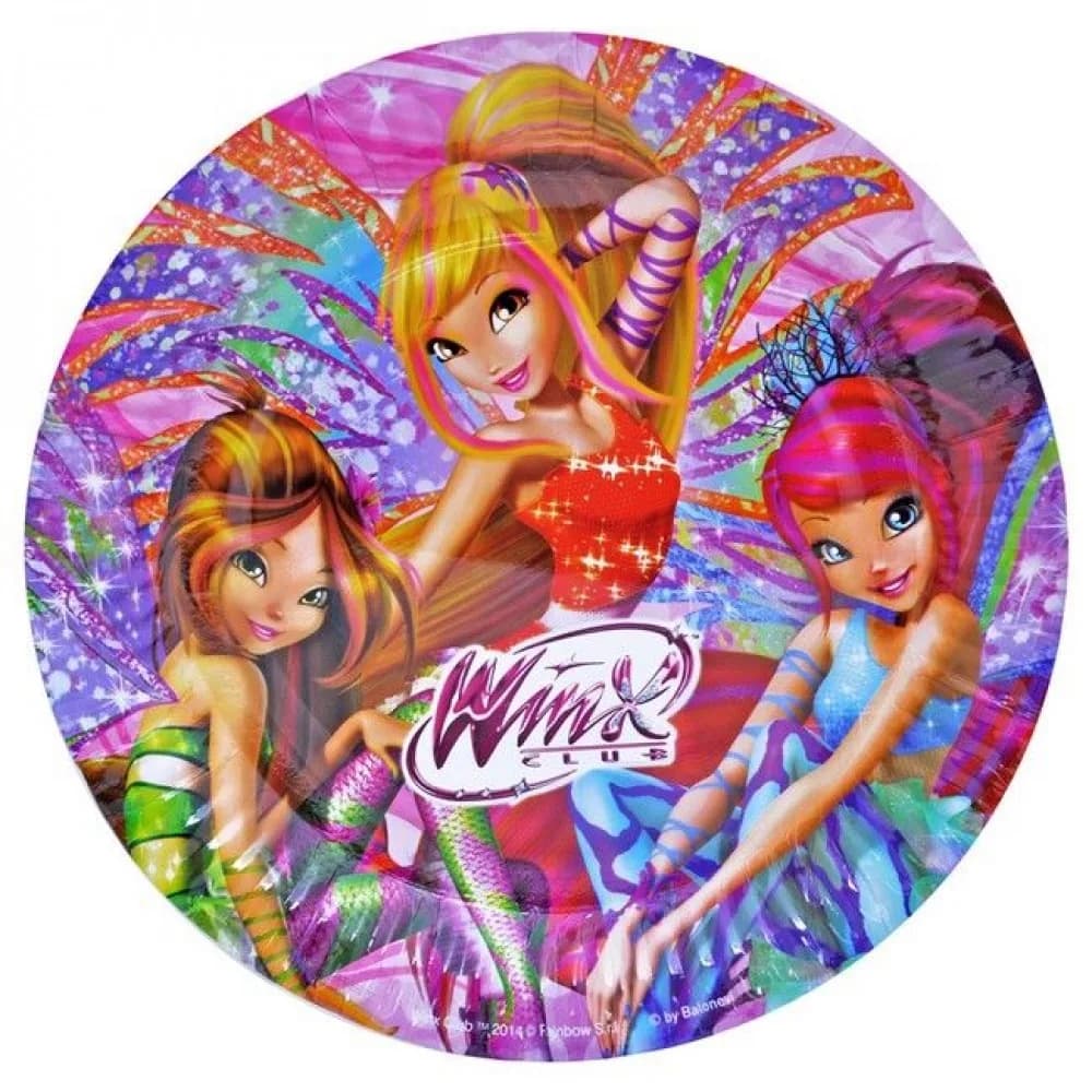 Winx Powerment Temalı Karton Tabak 23 Cm - 8 Adet