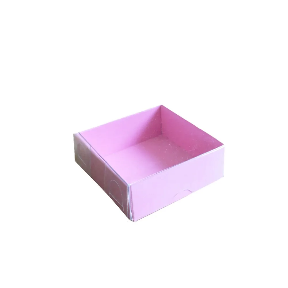 Asetat Kutu Altı Karton 5X5X2,2 CM - 50 Adet Pembe