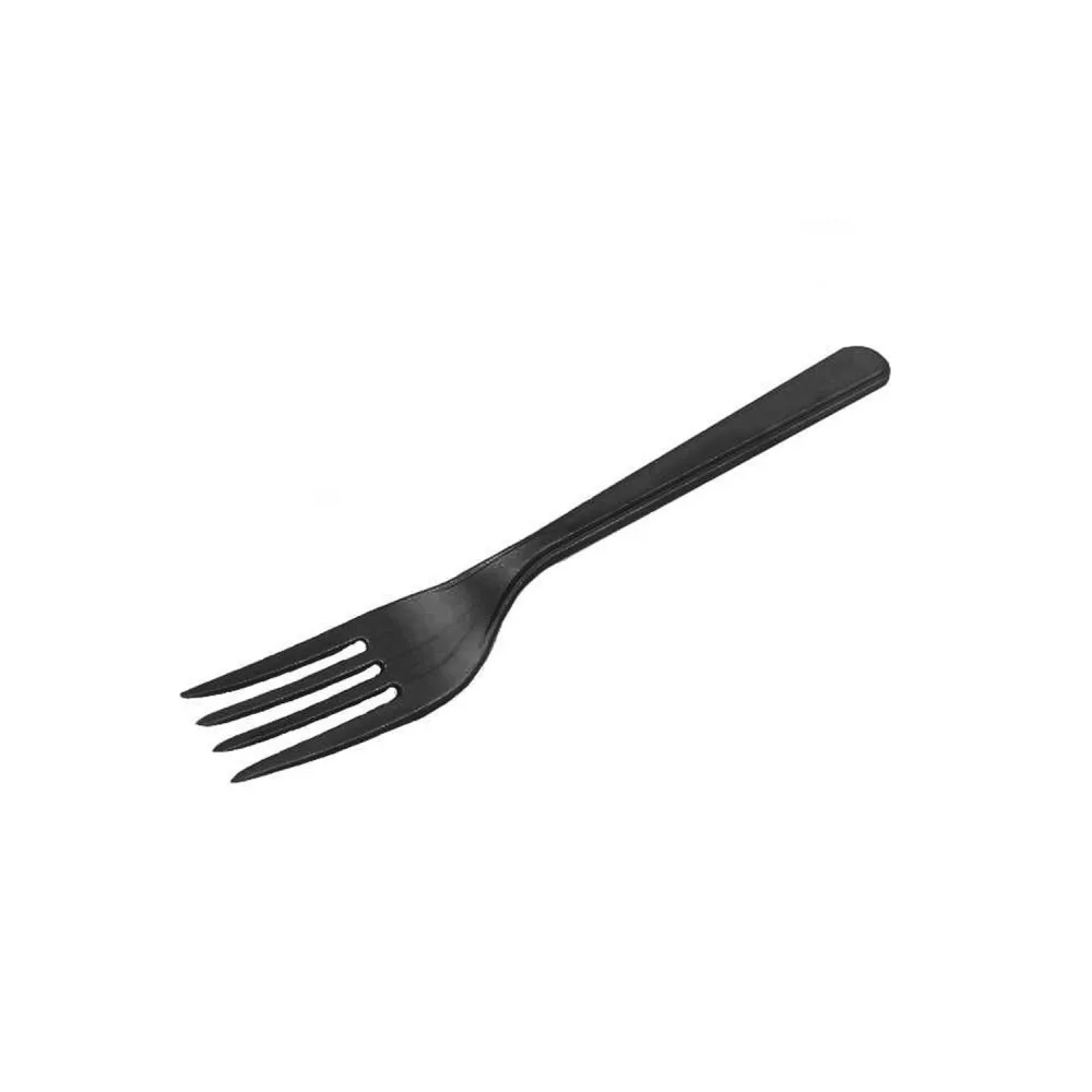 Plastik Çatal - 25 Adet Siyah