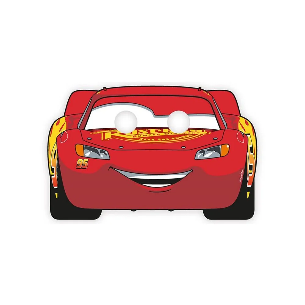 Cars Temalı Kağıt Maske - 6 Adet