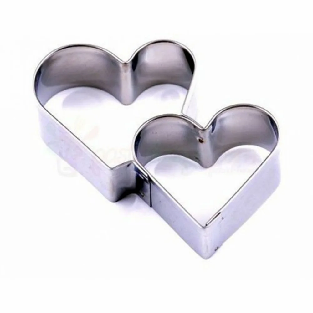 Kek Kurabiye Ve Pasta Kalıbı Metal Kalp İkili 8 CM