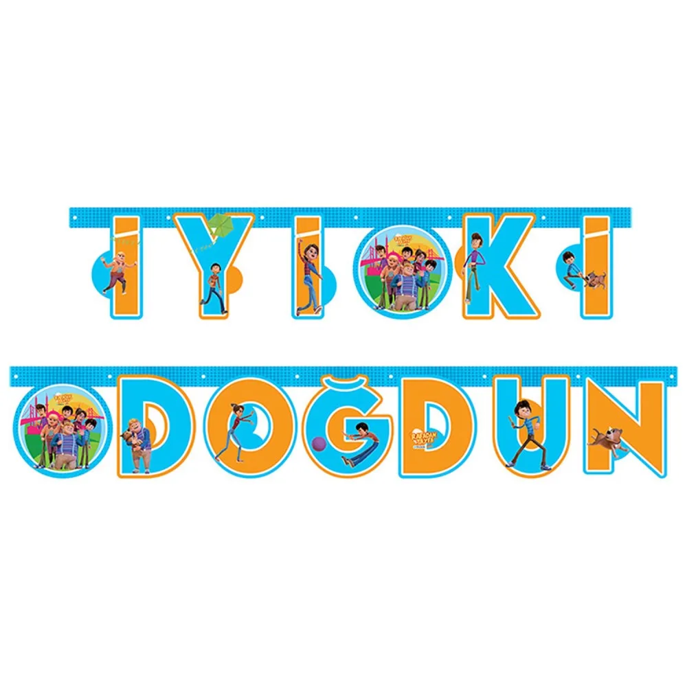 Rafadan Tayfa Temalı Uzar Duvar Yazısı İyiki Doğdun Yazı Seti