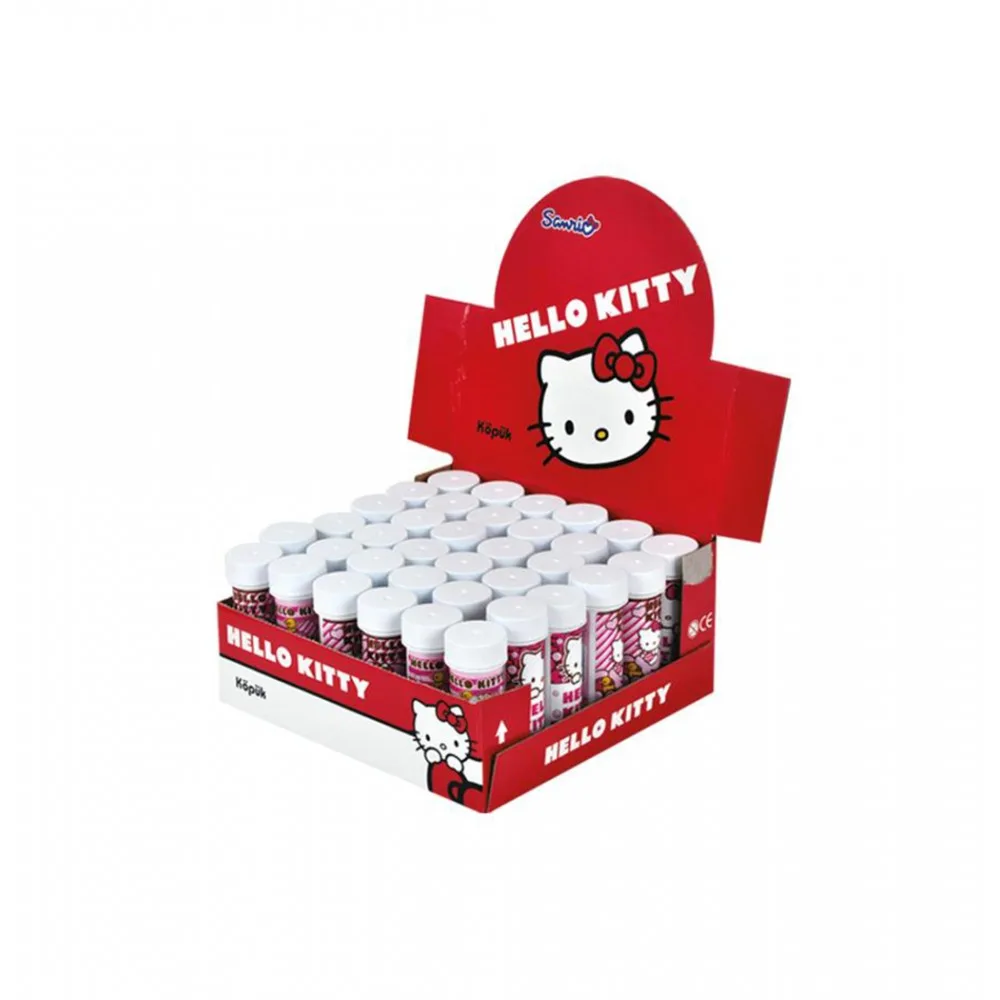 Hello Kitty Temalı Köpüklü Üflemeli Baloncuk - 8 Adet