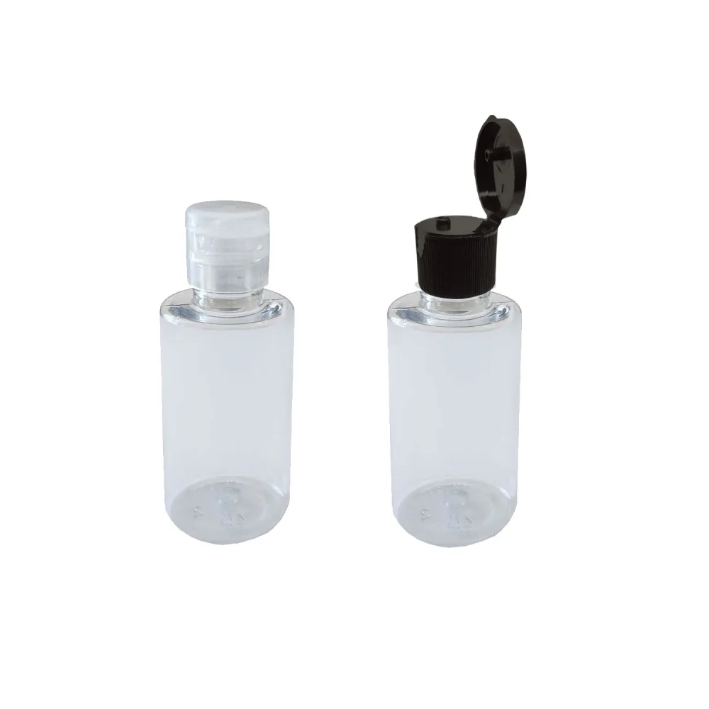 Plastik Silindir Kolonya Şişesi Flip Top Kapaklı 50 CC - 10 Adet