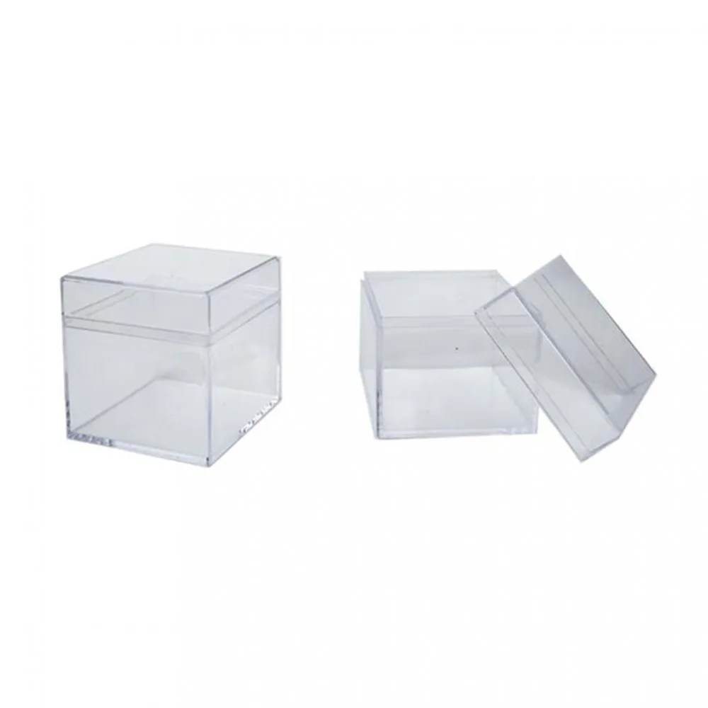Kutu Kare Model Mika 5X5X5 CM Şefafaf - 12 Adet