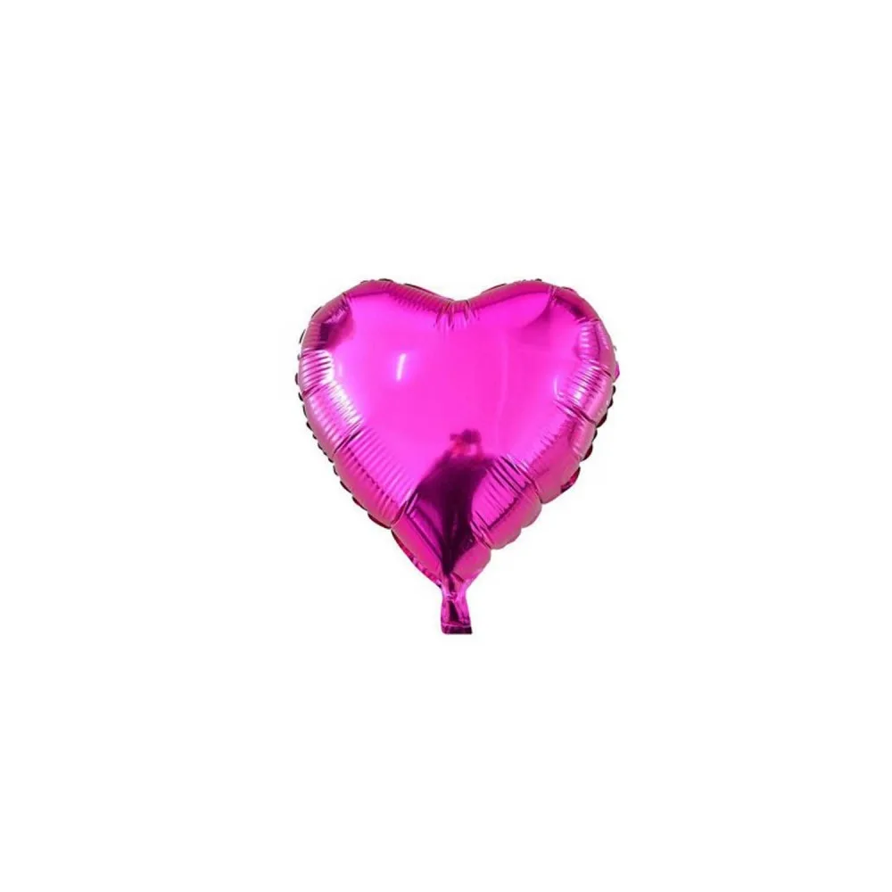 Kalp Folyo Balon Küçük Boy 45X43 Cm Fuşya