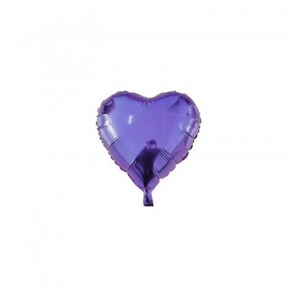 Kalp Folyo Balon Küçük Boy 45X43 Cm Mor