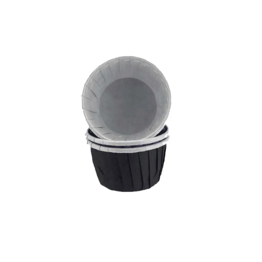 Cupcake Kalıbı Orta Boy Düz Renk 50*39 MM - 100 Adet Siyah