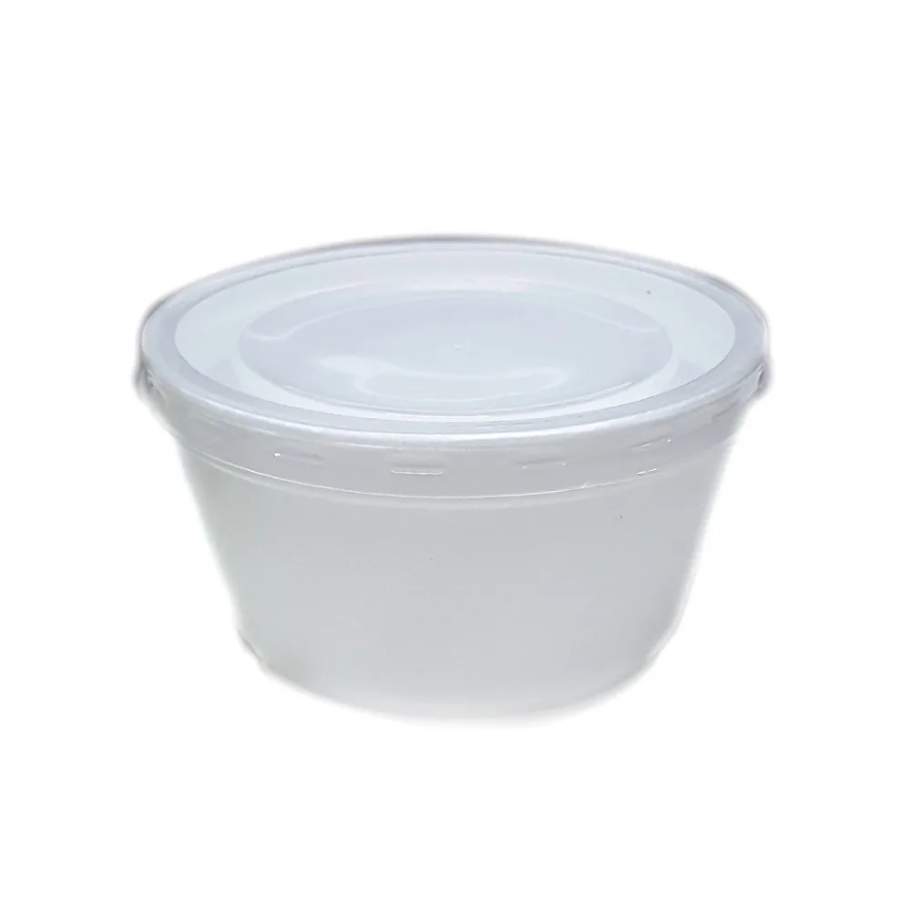Strafor Çorba Kasesi Kapaklı 11X 7 CM - 25 Adet