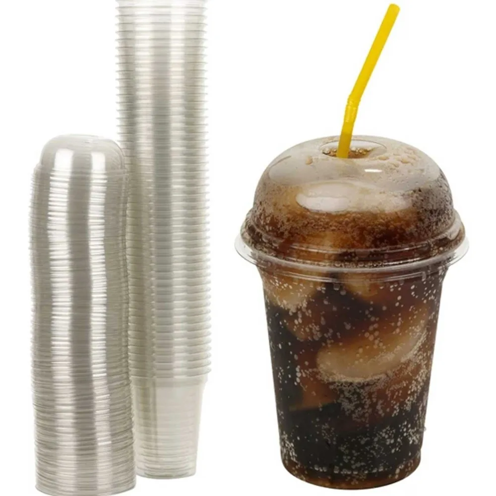Pet Plastik Limonata Milkshake Bardağı Bombe Kapaklı 350 CC - 25 Adet