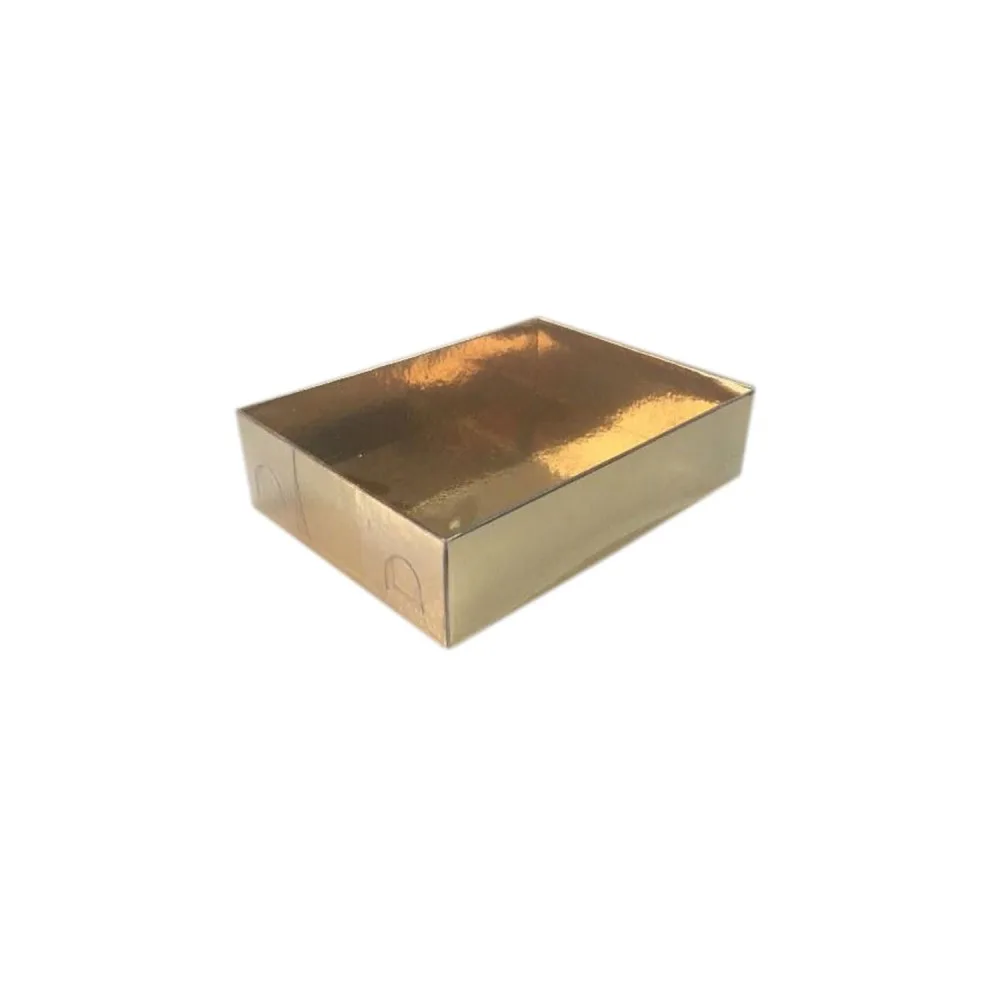 Asetat Kapaklı Karton Kutu 9x12x3 CM - 25 Adet Gold