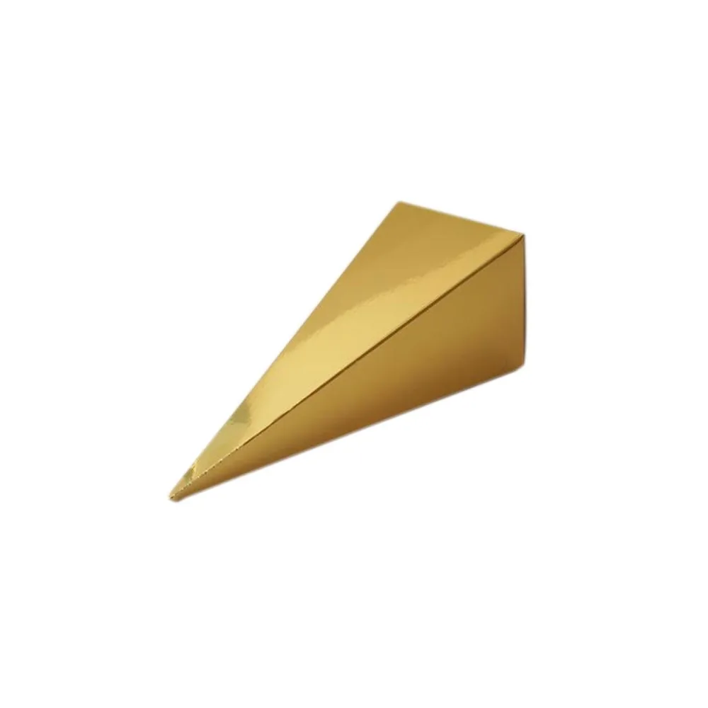 Karton Şeker Külahı Düz Renk 6x6x15.5 - 25 Adet Gold