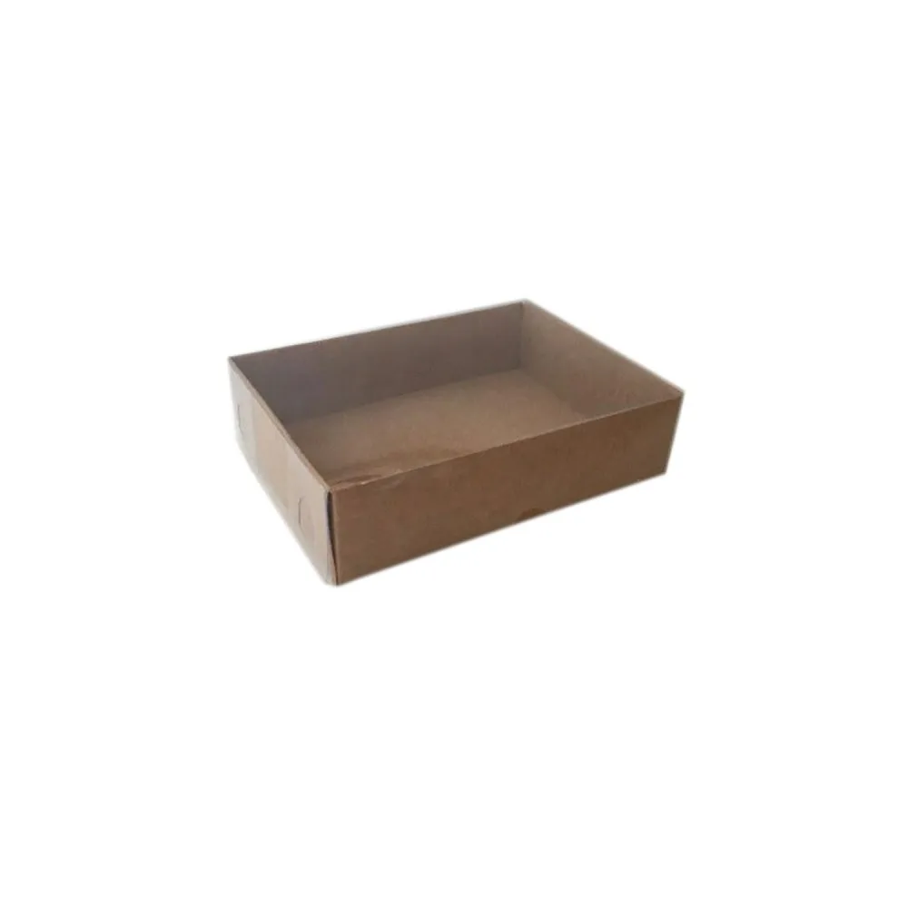 Asetat Kapaklı Karton Kutu 9x12x3 CM - 25 Adet Kraft