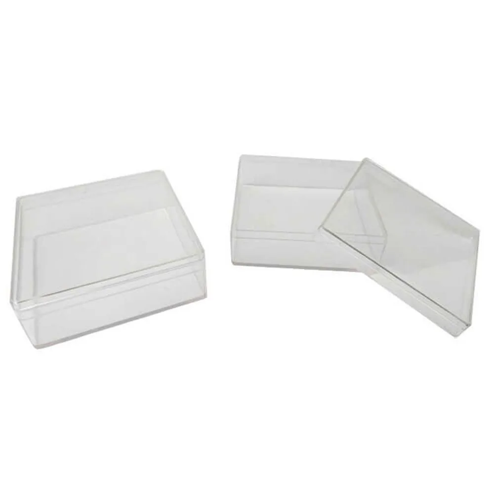 Kutu Kare Model Mika Şefafaf 8X8X3 CM - 12 Adet