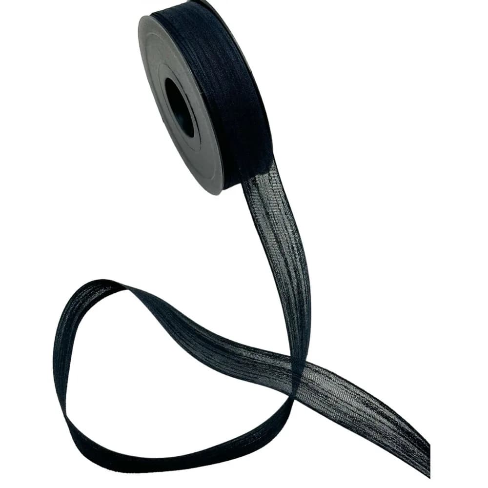 Nopel Keten Kurdele 2.5 Cm - 20 Metre Siyah