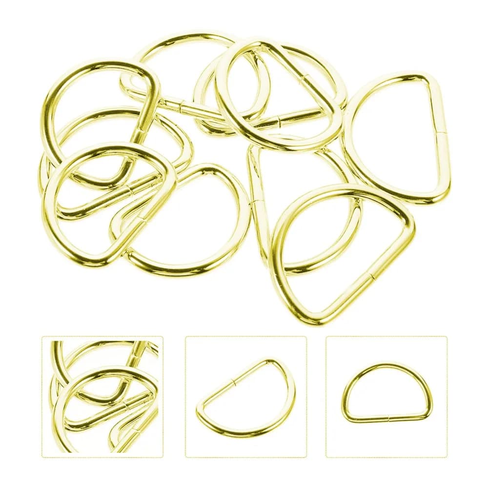 Anahtarlık Montaj Halkası D Çanta Bağlantı Halkası 24x16 MM - 1000 Adet Gold